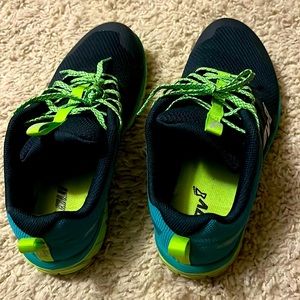 INOV 8 sneakers blue green. Worn once almost brand new womens size 9.5